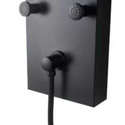 65 In. 8-Jet Rainfall Shower System With Waterfall Shower Head And Shower Wand In Black Painted Stainless Steel -Household Items 1ac1cf9856d58caf0f2435324a7aca63 1800x1800