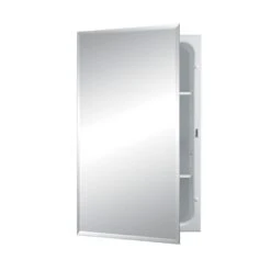 Horizon 16 In. W X 26 In. H X 4-3/4 In. D Frameless Recessed Bathroom Medicine Cabinet With 1/2 In. Beveled Edge Mirror