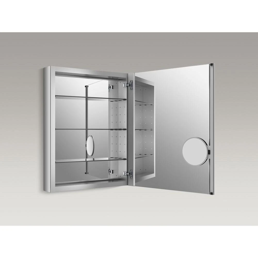 Verdera 24 In. W X 30 In. H Recessed Medicine Cabinet In Anodized Aluminum 5 Verdera 24 In. W X 30 In. H Recessed Medicine Cabinet In Anodized Aluminum - Image 5