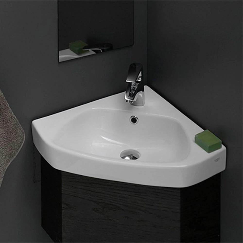 Nameeks Arda Wall Mounted Bathroom Sink In White 2 Nameeks Arda Wall Mounted Bathroom Sink In White - Image 2