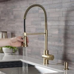 Britt Single-Handle Pull Down Sprayer Kitchen Faucet In Brushed Gold -Household Items 1fcd7b4fb33d50f1bf5fbe9108ce5bc3 1800x1800
