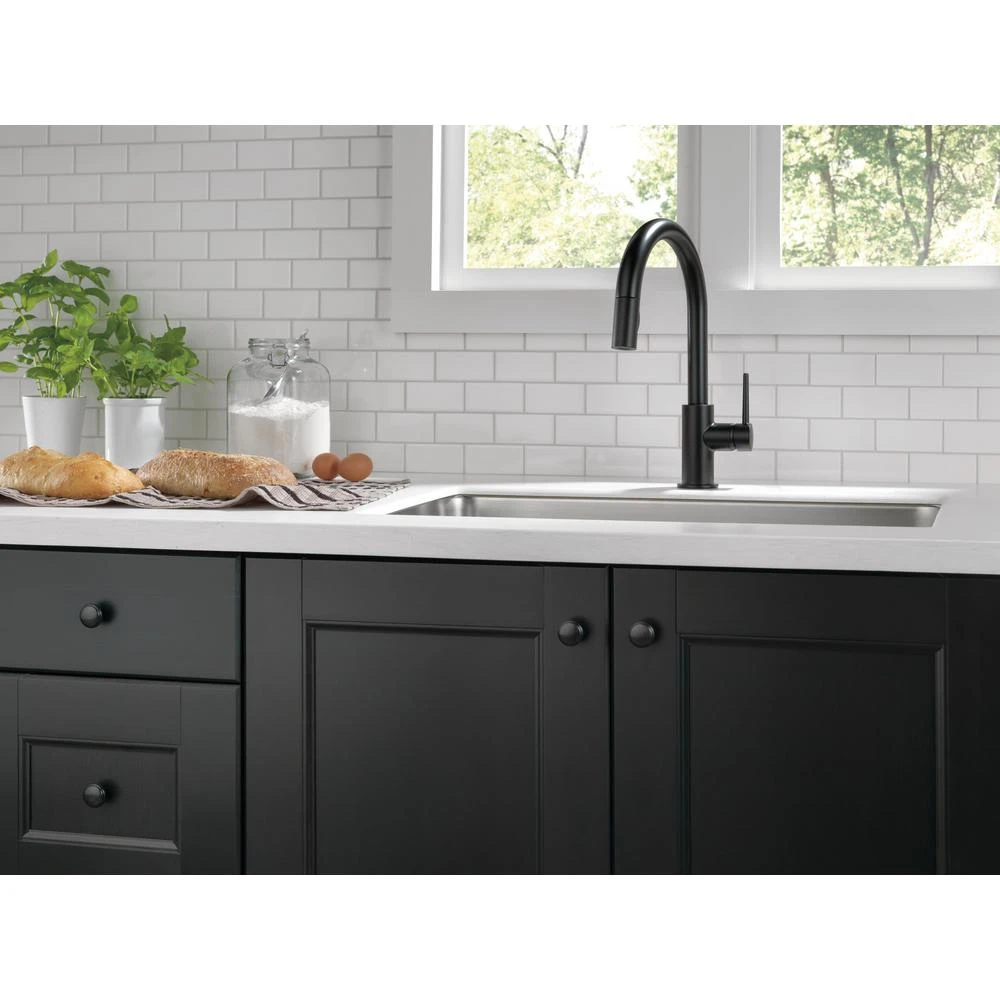 Trinsic Single-Handle Pull-Down Sprayer Kitchen Faucet With MagnaTite Docking In Matte Black 2 Trinsic Single-Handle Pull-Down Sprayer Kitchen Faucet With MagnaTite Docking In Matte Black - Image 2