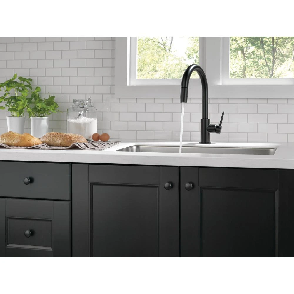 Trinsic Single-Handle Pull-Down Sprayer Kitchen Faucet With MagnaTite Docking In Matte Black 6 Trinsic Single-Handle Pull-Down Sprayer Kitchen Faucet With MagnaTite Docking In Matte Black - Image 6