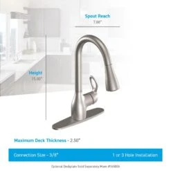 Kleo Single-Handle Pull-Down Sprayer Kitchen Faucet Power Clean In Spot Resist Stainless With Soap Dispenser -Household Items 20ba4aa91cd6ae0bd0f774b6fd3867ed 1fe80515 1eeb 4491 af52 651bc21470c0 1800x1800