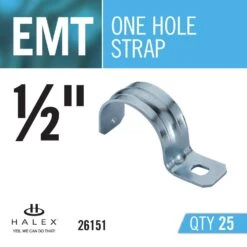 1/2 In. Electrical Metallic Tube (EMT) 1-Hole Straps (25-Pack) -Household Items 220db3fbad3d7febd2f7434635df23a5 1800x1800
