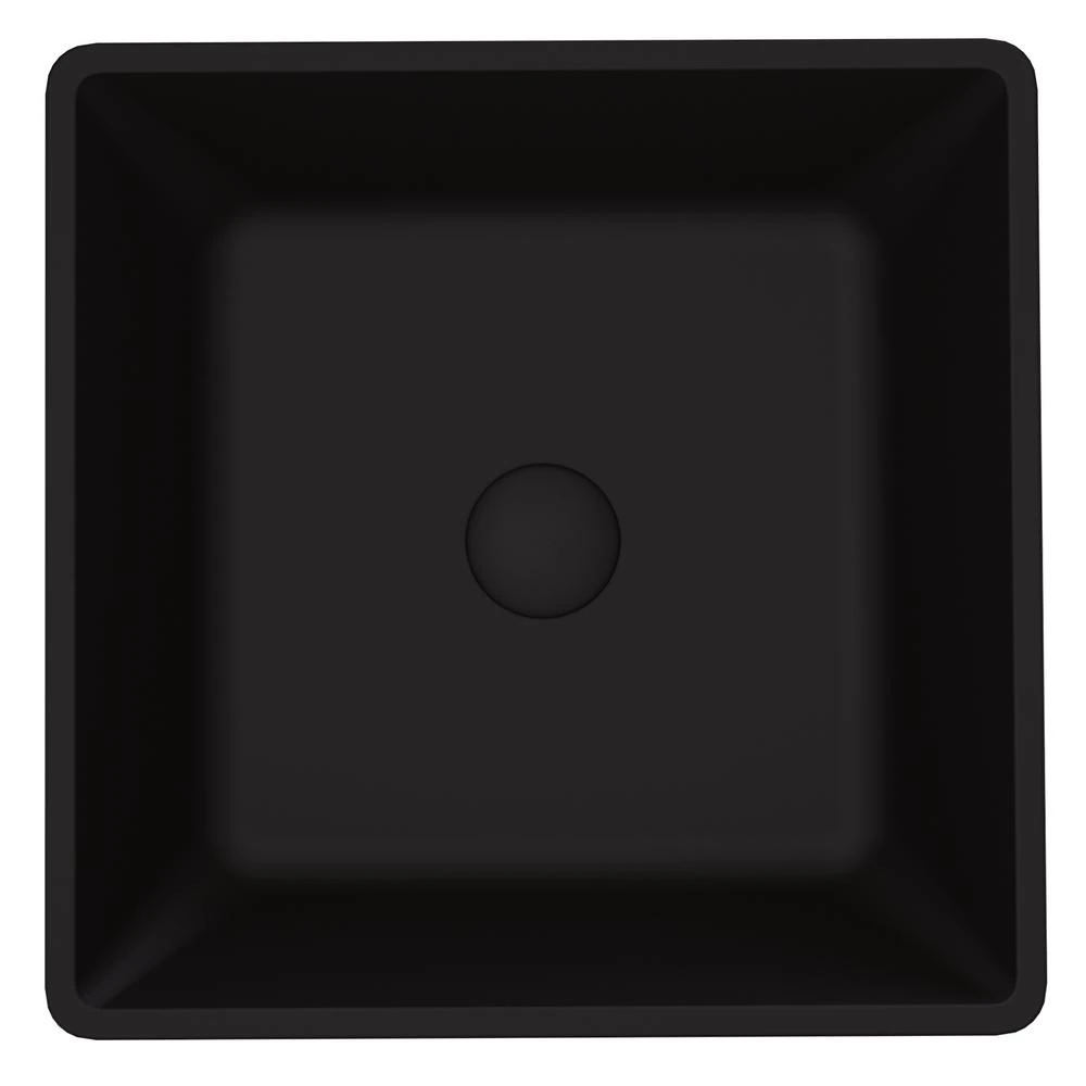 VIGO Black Roma Rectangular MatteShell Glass Bathroom Vessel Sink 2 VIGO Black Roma Rectangular MatteShell Glass Bathroom Vessel Sink - Image 2