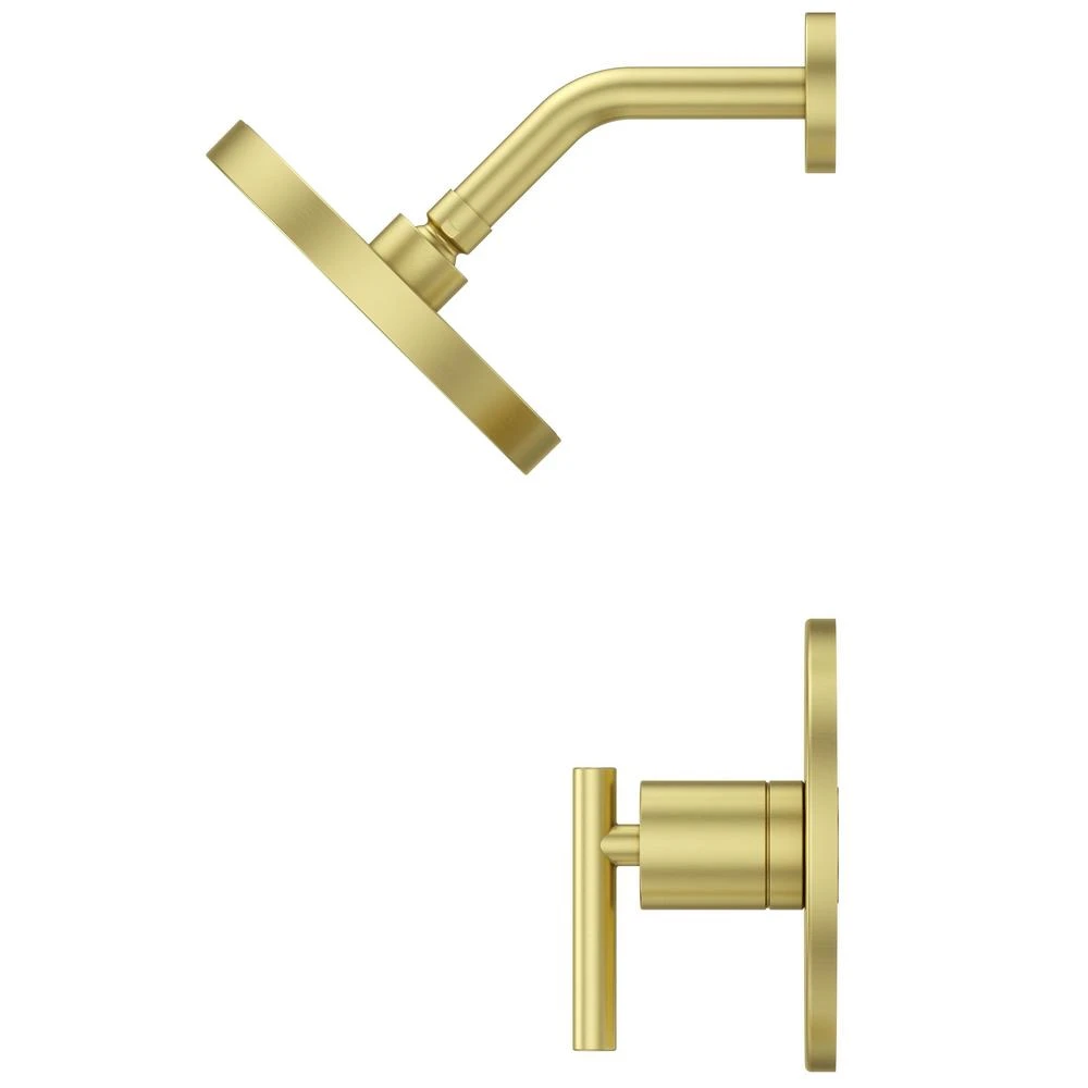 Contempra 1-Handle Shower Faucet Trim In Brushed Gold (Valve Not Included) 4 Contempra 1-Handle Shower Faucet Trim In Brushed Gold (Valve Not Included) - Image 4