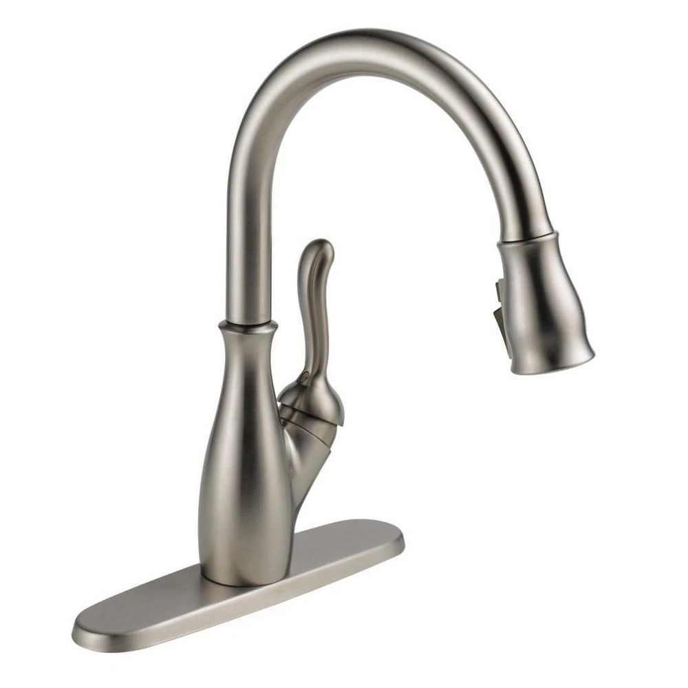 Leland Single-Handle Pull-Down Sprayer Kitchen Faucet With ShieldSpray In Stainless 1 Leland Single-Handle Pull-Down Sprayer Kitchen Faucet With ShieldSpray In Stainless