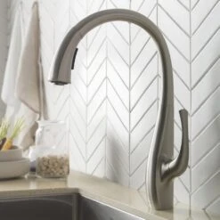 Spot Free Ansel Single-Handle Pull-Down Sprayer Kitchen Faucet In All-Brite Stainless Steel -Household Items 27c38e8252289d612bc514386cd111cf 1800x1800