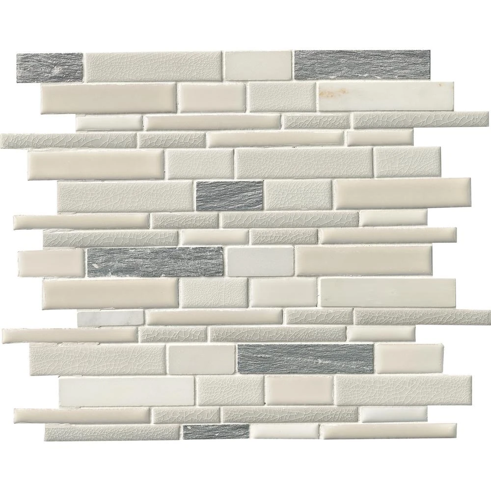 MSI Everest Interlocking 12 In. X 12 In. X 8 Mm Textured Porcelain And Stone Mesh-Mounted Mosaic Tile (1 Sq. Ft.) 3 MSI Everest Interlocking 12 In. X 12 In. X 8 Mm Textured Porcelain And Stone Mesh-Mounted Mosaic Tile (1 Sq. Ft.) - Image 3