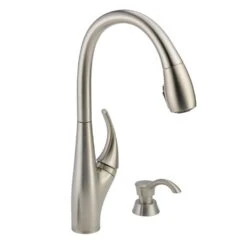 DeLuca Single-Handle Pull-Down Sprayer Kitchen Faucet With ShieldSpray Technology And Soap Dispenser In Stainless 25 DeLuca Single-Handle Pull-Down Sprayer Kitchen Faucet With ShieldSpray Technology And Soap Dispenser In Stainless -Household Items 2e923de65ca823599f5f50a691545a84 1800x1800