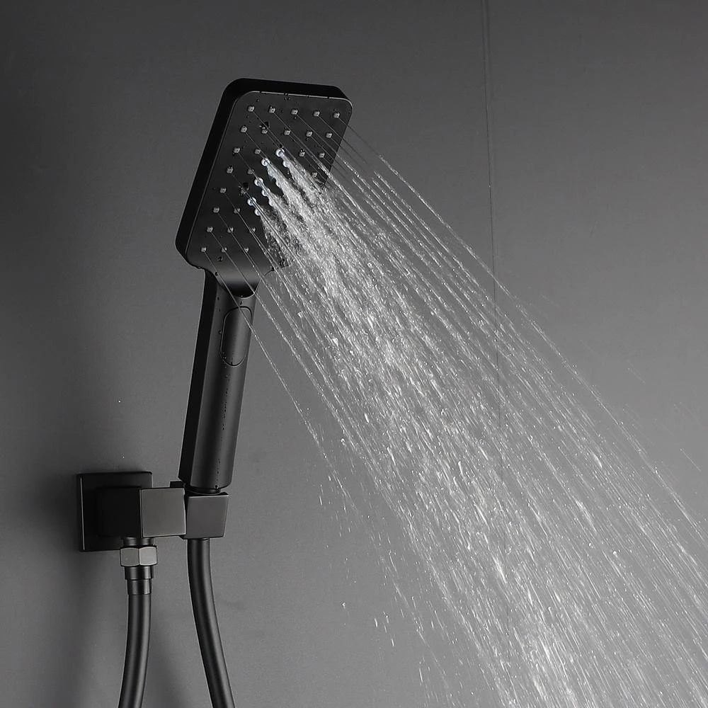 3-Spray With 2.5 GPM 12 In. 2 Functions Tub Ceiling Mount Dual Shower Heads In Spot In Matte Black (Valve Included) 7 3-Spray With 2.5 GPM 12 In. 2 Functions Tub Ceiling Mount Dual Shower Heads In Spot In Matte Black (Valve Included) - Image 7