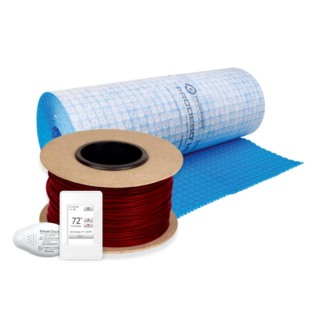 WarmlyYours 595 Ft. Cable System With Heat Membrane And Touch Screen Thermostat 1 WarmlyYours 595 Ft. Cable System With Heat Membrane And Touch Screen Thermostat