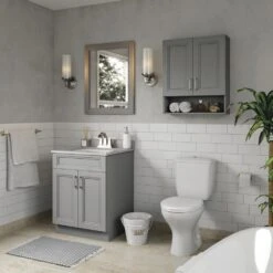 MagickWoods Elements Stratton 24"W X 7"D X 28"H Gray Bathroom Wall Cabinet -Household Items 30045 beautyscene3 mw 1800x1800