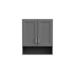 MagickWoods Elements Stratton 24"W X 7"D X 28"H Gray Bathroom Wall Cabinet -Household Items 30045 frontview mw 1800x1800
