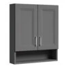 MagickWoods Elements Stratton 24"W X 7"D X 28"H Gray Bathroom Wall Cabinet