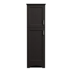MagickWoods Elements Brighton 18"W X 22"D X 60"H Dark Chocolate Linen Cabinet -Household Items 30204 frontview mw 1800x1800