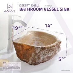 ANZZI Desert Shell Vessel Sink In Dark Honey Onyx -Household Items 30be58d887c91a53ee3f32a8025f3807 1800x1800