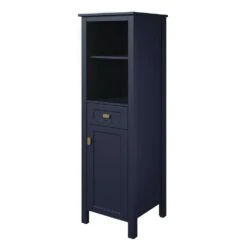 MagickWoods Montgomery 19"W X 18-1/2"D X 60"H Midnight Blue Linen Cabinet -Household Items 31019 qrv mw 1800x1800