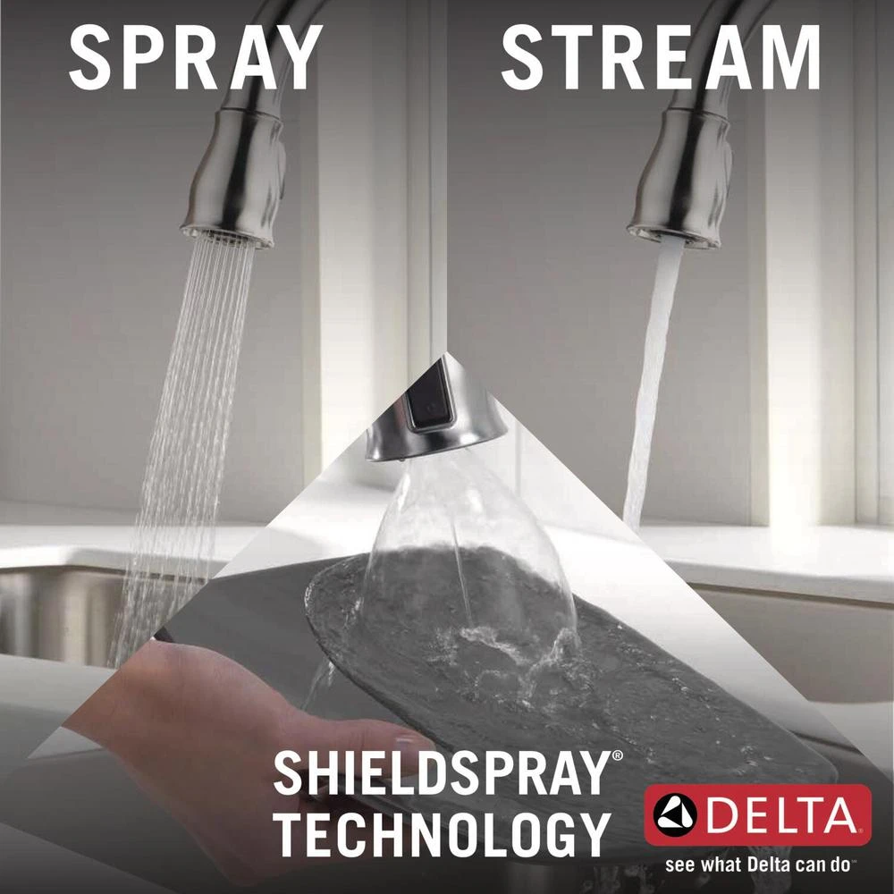 Leland Single-Handle Pull-Down Sprayer Kitchen Faucet With ShieldSpray In Stainless 6 Leland Single-Handle Pull-Down Sprayer Kitchen Faucet With ShieldSpray In Stainless - Image 6