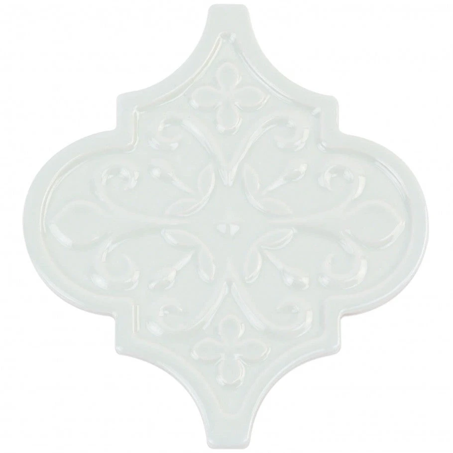 Bond Tile Roma Florid Blue 6.25 In. X 7.25 In. Ceramic Arabesque Wall Tile (30 Pieces 4.84 Sq. Ft. / Box) 4 Bond Tile Roma Florid Blue 6.25 In. X 7.25 In. Ceramic Arabesque Wall Tile (30 Pieces 4.84 Sq. Ft. / Box) - Image 4