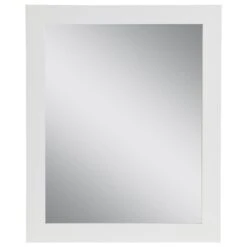 25.67 In. W X 31.38 In. H Framed Wall Mirror In White