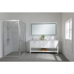 Timeless Home 36 In. H X 72 In. W Single Contemporary Rectangular Aluminum Lighted LED Mirror In Silver(Color Changing) -Household Items 3862cd05756a92e58210ed7a659877d0 1800x1800