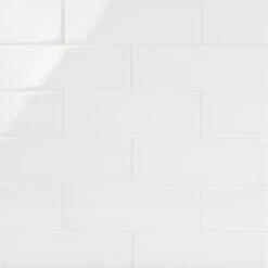 Ivy Hill Tile Contempo Bright White 4 In. X 12 In. X 8 Mm Polished Glass Subway Floor And Wall Tile (15 Pieces 5 Sq.ft/Box)