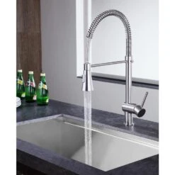 Carriage Single Handle Standard Kitchen Faucet In Brushed Nickel -Household Items 3a2616e824c7718e385cf4d6a120c1f0 1800x1800