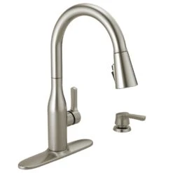 Marca Single-Handle Pull-Down Sprayer Kitchen Faucet With ShieldSpray Technology In Champagne Bronze -Household Items 40ad1ce413ee175a1cecae0231de0206 1800x1800