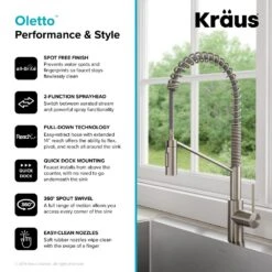 Oletto Single-Handle Pull-Down Sprayer Kitchen Faucet In All-Brite Spot-Free Stainless Steel -Household Items 466c5f77cf44645a18fc3656d7d6f66b 1800x1800