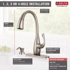 Dominic Single-Handle Pull-Down Sprayer Kitchen Faucet With Touch2O & ShieldSpray Technology In SpotShield Stainless -Household Items 46bc2e5ac729597477cbe623f33d901f 1800x1800