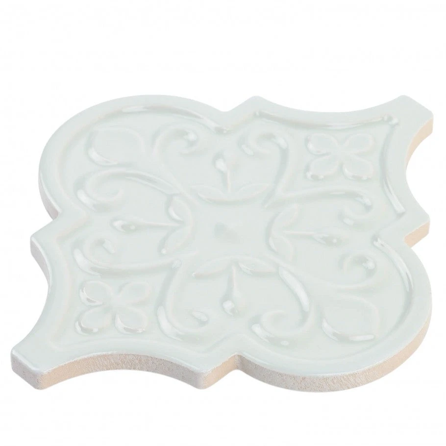 Bond Tile Roma Florid Blue 6.25 In. X 7.25 In. Ceramic Arabesque Wall Tile (30 Pieces 4.84 Sq. Ft. / Box) 5 Bond Tile Roma Florid Blue 6.25 In. X 7.25 In. Ceramic Arabesque Wall Tile (30 Pieces 4.84 Sq. Ft. / Box) - Image 5