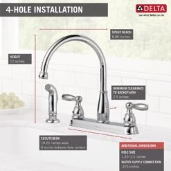 Foundations 2-Handle Standard Kitchen Faucet With Side Sprayer In Chrome -Household Items 4858cb644b2afd03d69e8a3309669e39 1800x1800