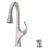 Miri Single-Handle Pull-Down Sprayer Kitchen Faucet With Soap Dispenser In Spot Defense Stainless Steel