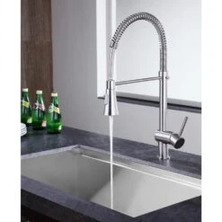 Carriage Single Handle Standard Kitchen Faucet In Brushed Nickel -Household Items 49fe9549ecd426733b2d736ce2d77443 1800x1800