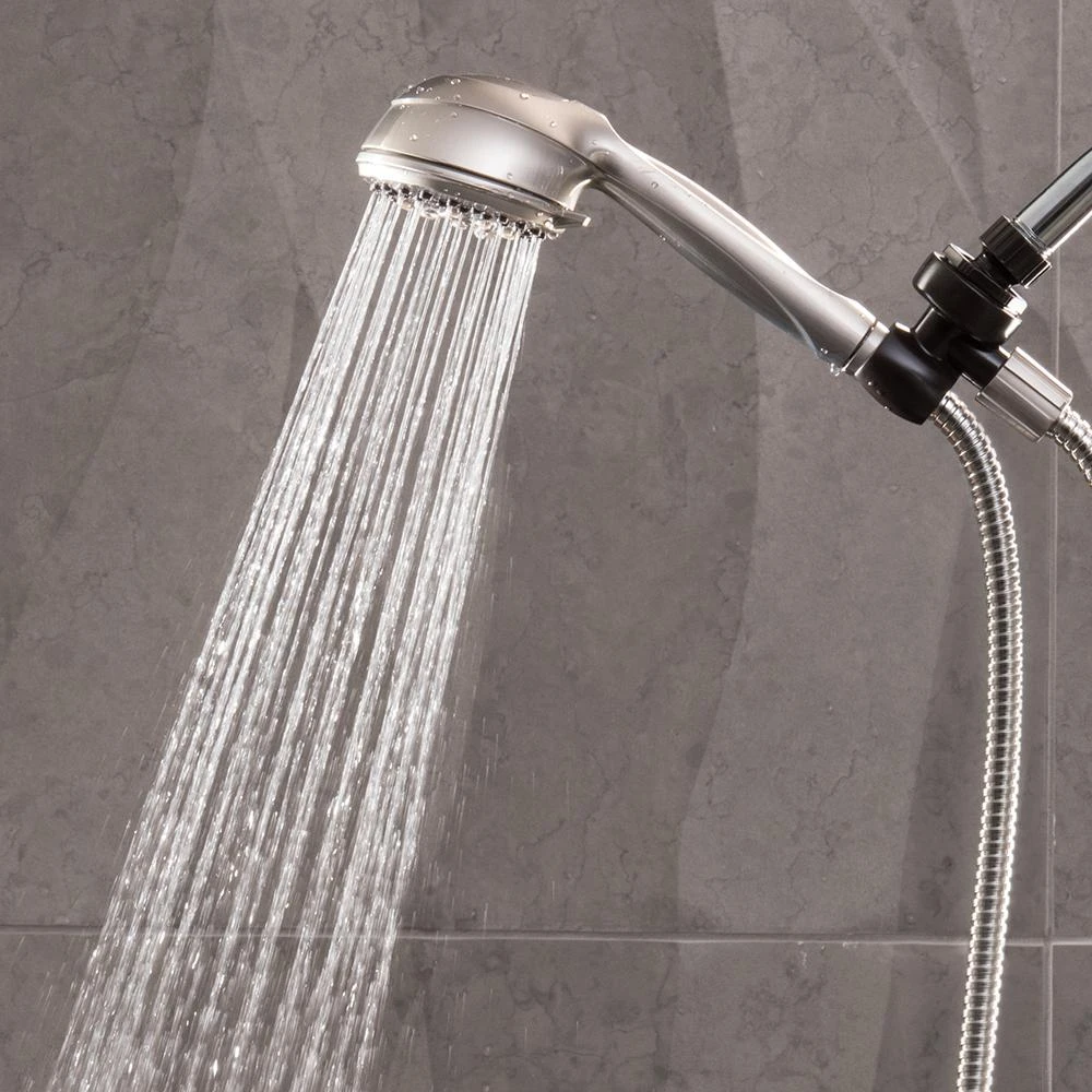 6-Spray 3.5 In. Single Wall Mount Low Flow Handheld Adjustable Shower Head In Brushed Nickel 2 6-Spray 3.5 In. Single Wall Mount Low Flow Handheld Adjustable Shower Head In Brushed Nickel - Image 2
