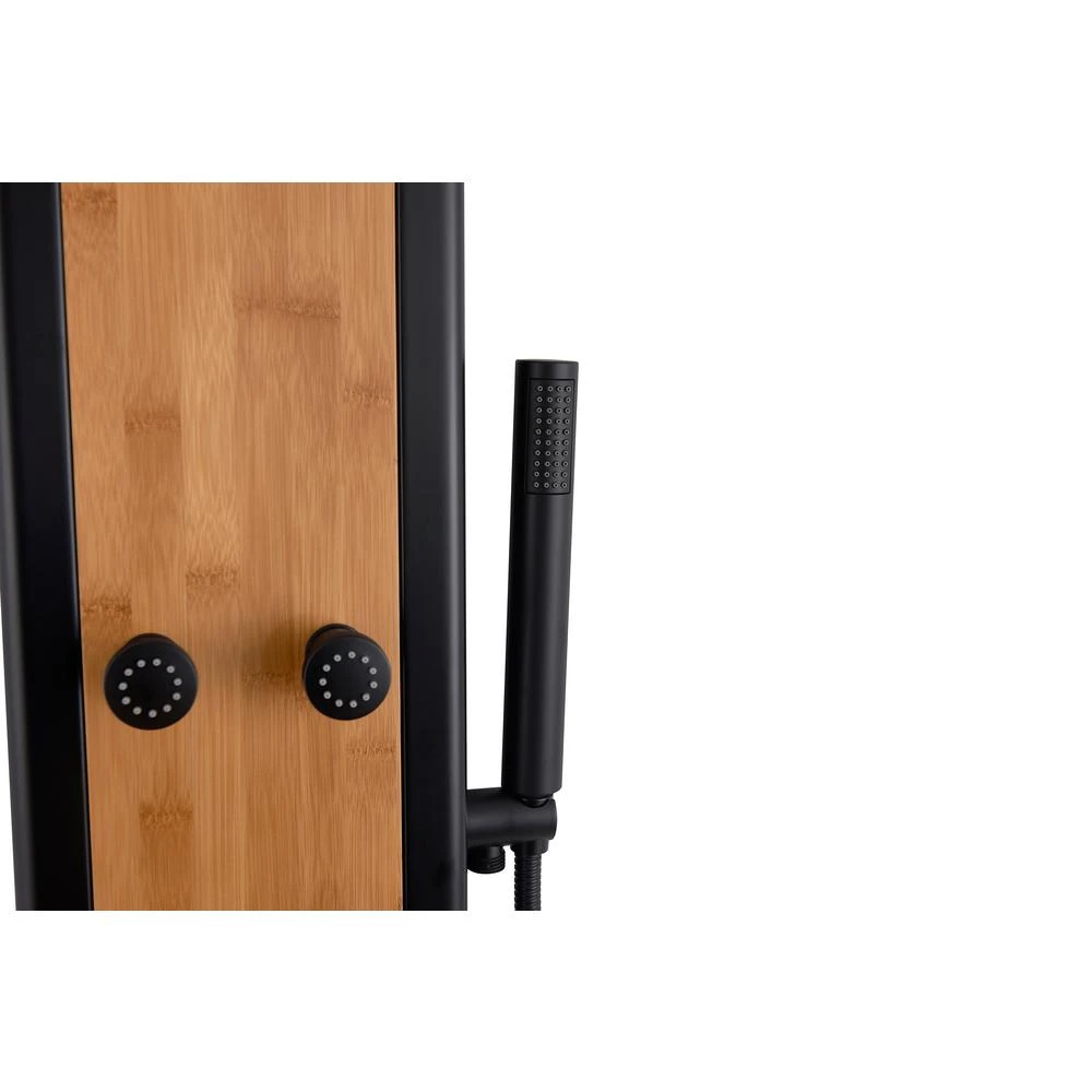 57 In. 8-Jet Multifunction Shower Panel System With Adjustable Rainfall Shower Head And Handheld Shower Head 9 57 In. 8-Jet Multifunction Shower Panel System With Adjustable Rainfall Shower Head And Handheld Shower Head - Image 9