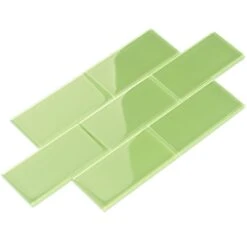 Giorbello Powder Room Green 3 In. X 6 In. X 8 Mm Glass Subway Tile (5.5 Sq. Ft./case) -Household Items 59beb893a80fc0c43a1b7f4a4f462a09 a727971b 16c8 47d4 8fde 6fda7e9439ce 1800x1800