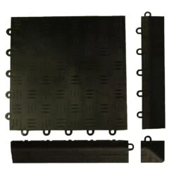Greatmats Click Tile Black 2-3/8 In. X 12.14 In. X 5/8 In. Female Border Ramp With Loops (Case Of 4) -Household Items 5a6589217eff3d210586fb9893bee442 1800x1800