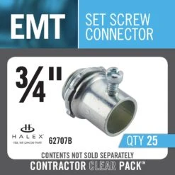 3/4 In. Electrical Metallic Tube (EMT) Set-Screw Connectors (25-Pack) 7 3/4 In. Electrical Metallic Tube (EMT) Set-Screw Connectors (25-Pack) -Household Items 5b220c712a01b824fdd017b4d38cd3a0 1800x1800