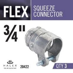 3/4 In. Flexible Metal Conduit (FMC) Connector (3-Pack) 7 3/4 In. Flexible Metal Conduit (FMC) Connector (3-Pack) -Household Items 5c28e1713cf32d519ad45dde646ce24d 1800x1800