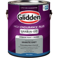 Glidden High Endurance Plus Grab-N-Go Semi-Gloss Interior Paint & Primer, Granite Gray, 1 Gallon -Household Items 5dcff201 ad80 43b1 9c95 d3131aa02fa8 1.596f696d0d21f611b34eba98e14803f1 1800x1800
