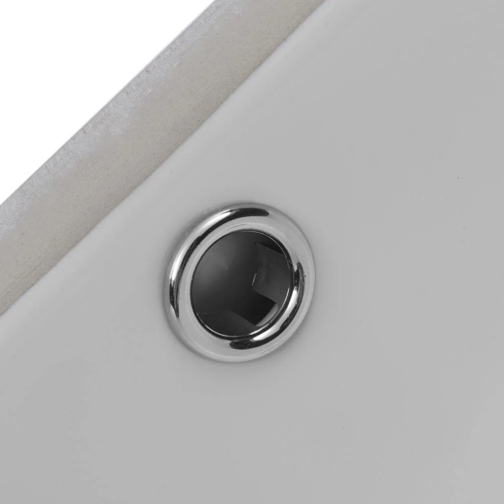 LORDEAR 18.25 In. Undermount Vessel Sink Modern In Pure White Rectangle Porcelain Ceramic Lavatory Vanity Bathroom Sink 7 LORDEAR 18.25 In. Undermount Vessel Sink Modern In Pure White Rectangle Porcelain Ceramic Lavatory Vanity Bathroom Sink - Image 7