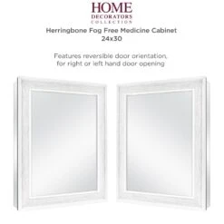 24 In. X 30 In. Fog Free Recessed Or Surface Mount Herringbone Medicine Cabinet -Household Items 5efcd54a96be86e76df1de02792078c9 1800x1800