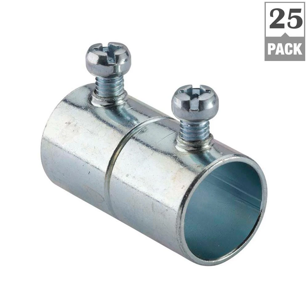 3/4 In. Electrical Metallic Tube (EMT) Set-Screw Coupling (25 Pack) 1 3/4 In. Electrical Metallic Tube (EMT) Set-Screw Coupling (25 Pack)