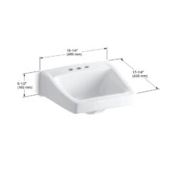 KOHLER Soho Wall-Mount Vitreous China Bathroom Sink In White With Overflow Drain -Household Items 62119c9958d0b705d4b71e7072a7c6bb 1800x1800