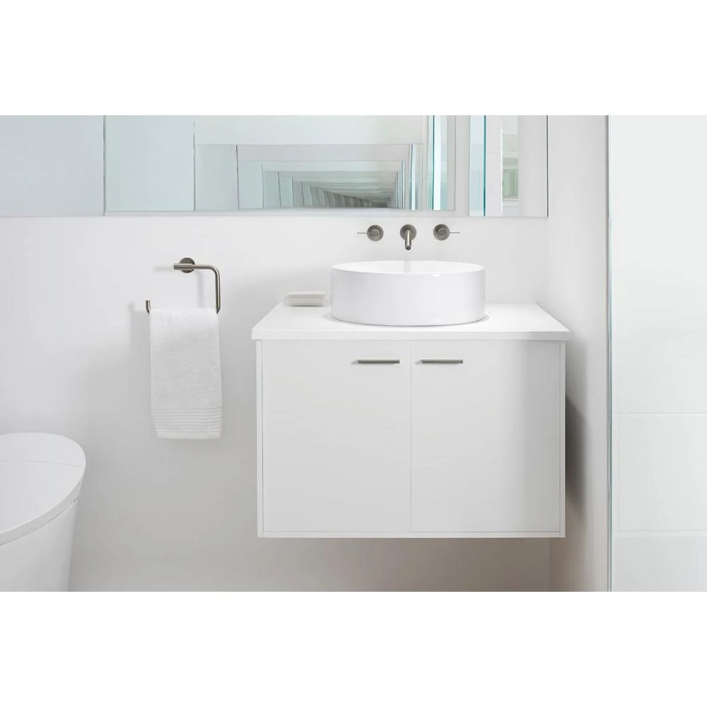 KOHLER Vox Round Above Counter Vitreous China Bathroom Sink In White With Overflow Drain 5 KOHLER Vox Round Above Counter Vitreous China Bathroom Sink In White With Overflow Drain - Image 5