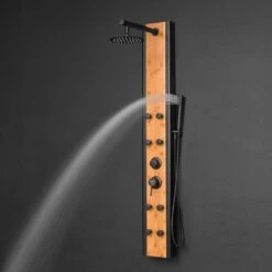 57 In. 8-Jet Multifunction Shower Panel System With Adjustable Rainfall Shower Head And Handheld Shower Head 14 57 In. 8-Jet Multifunction Shower Panel System With Adjustable Rainfall Shower Head And Handheld Shower Head -Household Items 65686490f1ce40c0c0fc7842560ed791 1800x1800