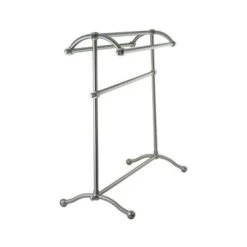 Elements Of Design Vintage Satin Nickel Freestanding Towel Rack